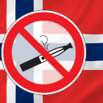 Drapeau norvÃ©gien avec interdiction de vapoter
