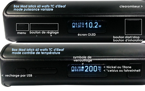 Utilisation Box Mod IStick en image Utilisation Box Mod IStick en image